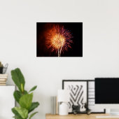 Rode, Witte en Blauwe Vuurwerk I Patriottisch Poster (Thuiskantoor)