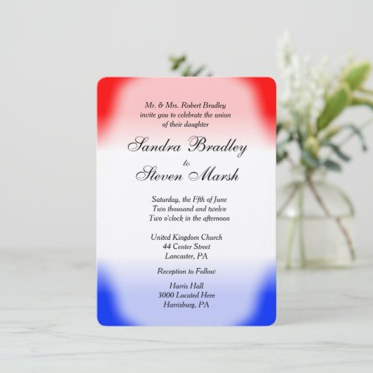 Rode Witte en Blauwe Weddenschappen Kaart (Staand voorkant)