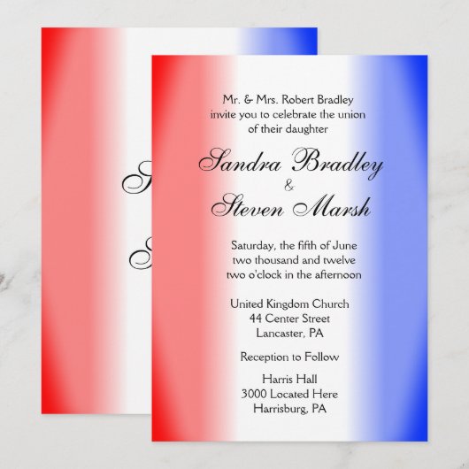 Rode Witte en Blauwe Weddenschappen Kaart (Voorkant / Achterkant)