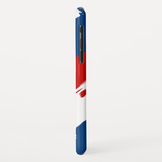 rode, witte en blauwe wolstripes Case-Mate iPhone case (Achterkant/links)