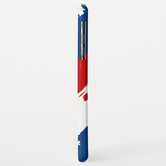 rode, witte en blauwe wolstripes Case-Mate iPhone case (Achterkant/links)