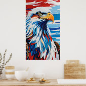 rode witte en blauwe zeearend poster (Keuken)