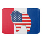 RODE WITTE EN CHOW-krat/badmat Badmat (Voorkant)