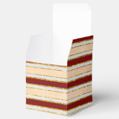 Rode, witte en gouden folie kerststrepen bedankdoosjes (Geopend)