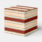 Rode, witte en gouden folie kerststrepen bedankdoosjes (Achterkant)