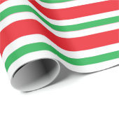 Rode, witte en groene dikke en dunne strepen cadeaupapier (Rol Hoek)
