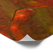 Rode witte en groene Italiaanse vlag Abstract schi Poster (Hoek)