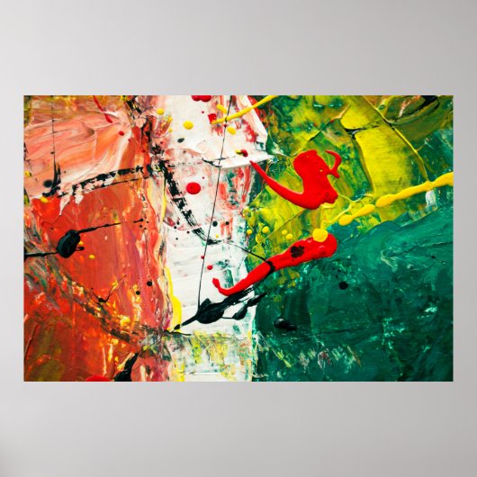 Rode witte en groene Italiaanse vlag Abstract schi Poster (Voorkant)