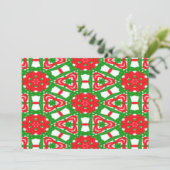 Rode, Witte en Groene Kaleidoscopen Kaart (Staand voorkant)