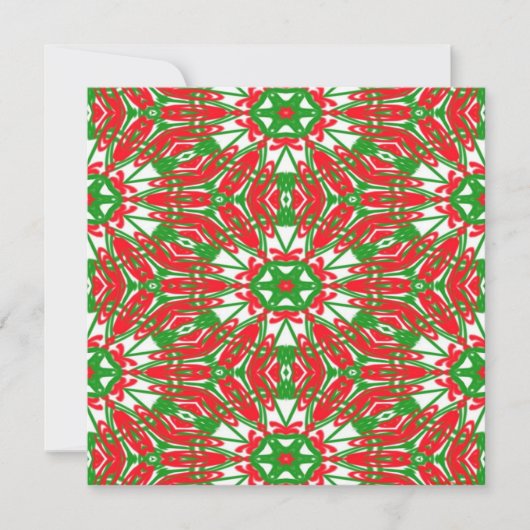 Rode, Witte en Groene Kaleidoscopen Notitiekaartje (Voorkant)