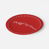 Rode, Witte En Groene Kerst Papierplaten Papieren Bordje (Gekanteld)