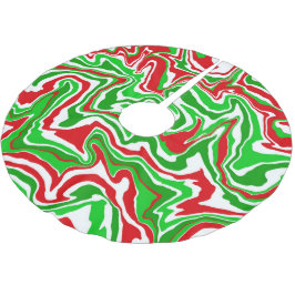 Rode witte en groene kerstwerveling kerstboom rok