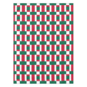 Rode witte en groene kleurenblok Afdrukken Tafelkleed (Voorkant)