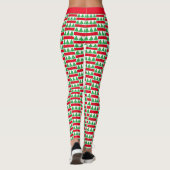 Rode, witte en groene legging met kerstbomen (Achterkant)