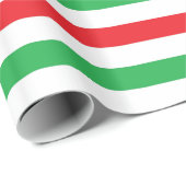 Rode, witte en groene strepen cadeaupapier (Rol Hoek)