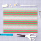 Rode, witte en groene strepen tissuepapier (Craft)