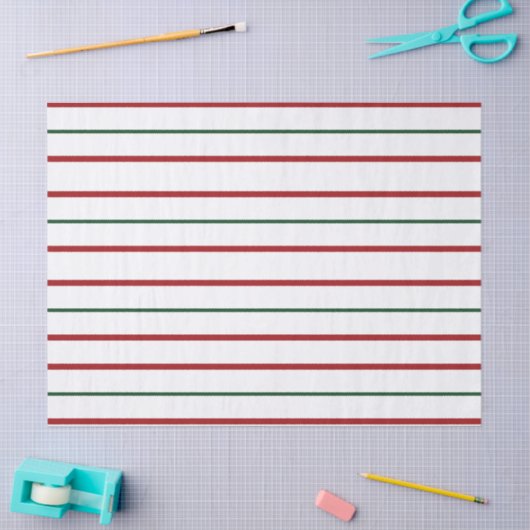 Rode, witte en groene strepen tissuepapier (Craft)