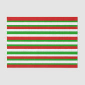 Rode, witte en groene strepen tissuepapier (Voorkant)