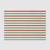 Rode, witte en groene strepen tissuepapier (Voorkant)