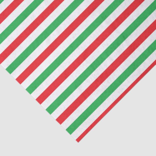 Rode, witte en groene strepen tissuepapier (Detail)