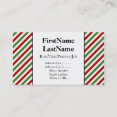 Rode, witte en groene strepen visitekaartje (Achterkant)