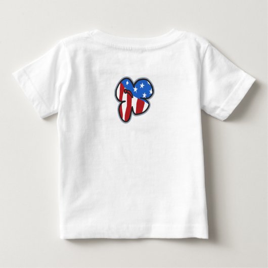 Rode, Witte en Hula Baby- en Peuter T-shirts (Achterkant)