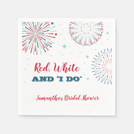 Rode, Witte en IK DOE Trouwfeest Servet