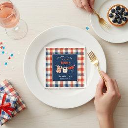 Rode Witte en Op Komst Baby Shower Servetten