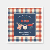 Rode Witte en Op Komst Baby Shower Servetten (Voorkant)