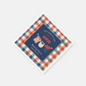 Rode Witte en Op Komst Baby Shower Servetten (Hoek)