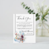 RODE WITTE EN ORANJE FLORAAL ELEGANT DANK U KAART (Staand voorkant)