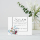 RODE WITTE EN ORANJE FLORAAL ELEGANT DANK U KAART (Staand voorkant)