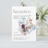 RODE WITTE EN ORANJE STROOMAFELEGANTE ONTVANGST KAART (Staand voorkant)