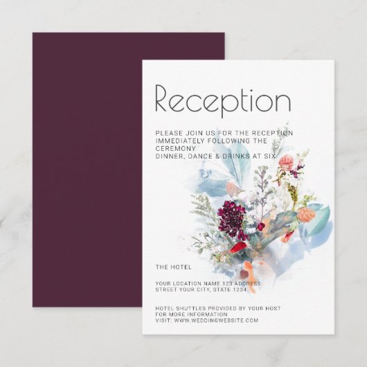 RODE WITTE EN ORANJE STROOMAFELEGANTE ONTVANGST KAART (Voorkant / Achterkant)