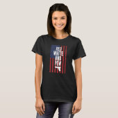Rode Witte En Pew Geweer Van Juli Onafhankelijkhei T-shirt (Voorkant volledig)