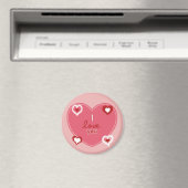 Rode, witte en roze harten magneet (Insitu (Vaatwasser))