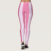 Rode, witte en roze strepen leggings (Achterkant)