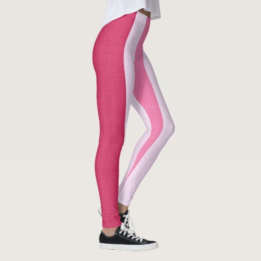 Rode, witte en roze strepen leggings (Rechts)
