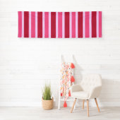 Rode, witte en roze strepen spandoek (Insitu)