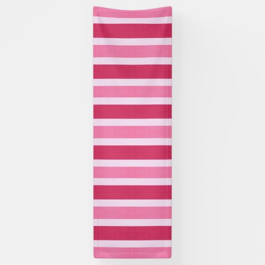 Rode, witte en roze strepen spandoek (Verticaal)