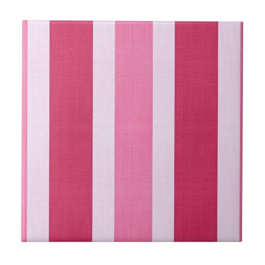 Rode, witte en roze strepen tegeltje (Voorkant)