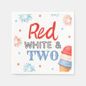 Rode Witte en Twee Ijsfeestservetten Servet (Voorkant)