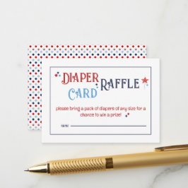 Rode Witte en Uitgestelde Luier Raffle Kaart