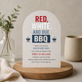Rode Witte en Verwacht BBQ Moderne Baby Shower Acryl Uitnodigingen