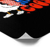 Rode Witte En Wilde Grappige Gans Hotdog 4 Juli Poster (Hoek)