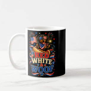 Rode Witte En Woof Patriottische Dachshund Hond 4e Koffiemok