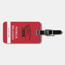 Rode, Witte en Zwarte Bagage Uitvoerder Bag Tag Bagagelabel
