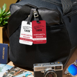 Rode, Witte en Zwarte Bagage Uitvoerder Bag Tag Bagagelabel
