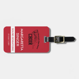 Rode, Witte en Zwarte Bagage Uitvoerder Bag Tag Bagagelabel