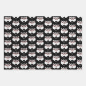 Rode, witte en zwarte bowlingballen en spelden inpakpapier vel (Voorkant 3)